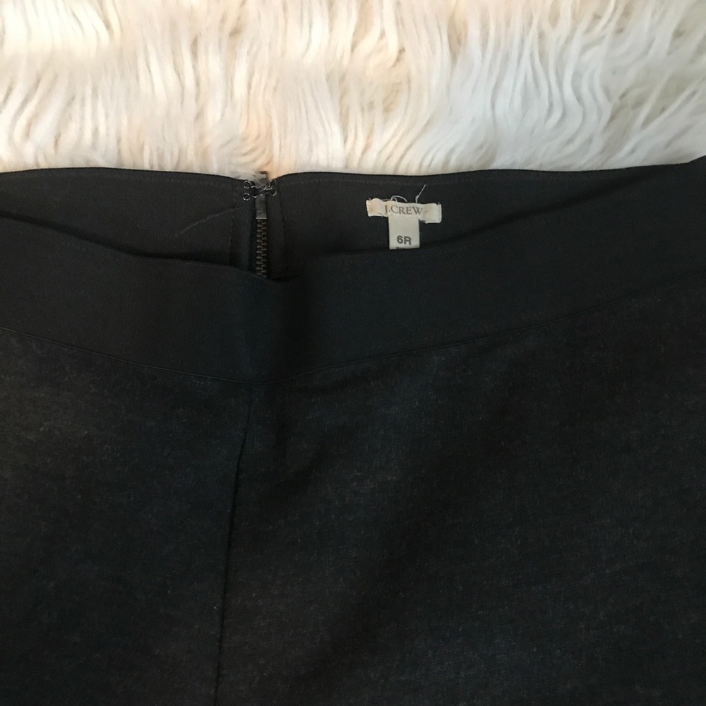 J Crew Charcoal Gray Pixie Pants Stretch Size 6 - image 4
